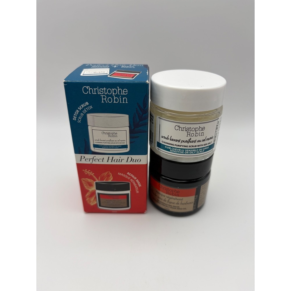 Christophe Robin Perfect Hair Duo Cleansing Purifying Scrub & Regenerating Mask